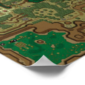 Poster Carte du monde noir LttP (Coin)