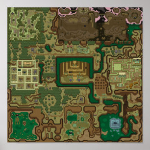 Poster Carte du monde noir LttP