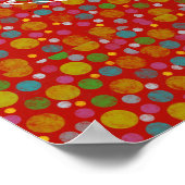 Poster carte du monde noir pois (Coin)