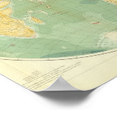 Poster Carte du monde Océan Indien, Europe, Asie, Afrique (Coin)