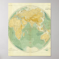 Carte du monde Océan Indien, Europe, Asie, Afrique
