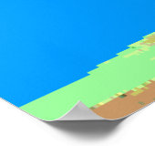 Poster Carte du Monde Pixelated (Coin)