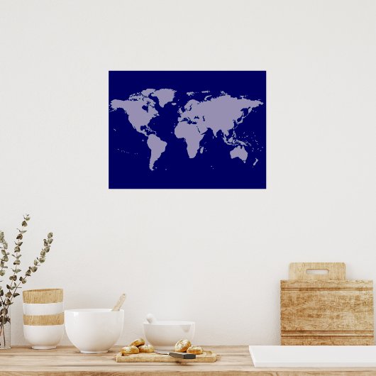 Poster carte du monde . planisphères (Cuisine)