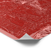 Poster carte du monde rouge 1 (Coin)