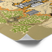 Poster Carte du monde souterrain (Coin)