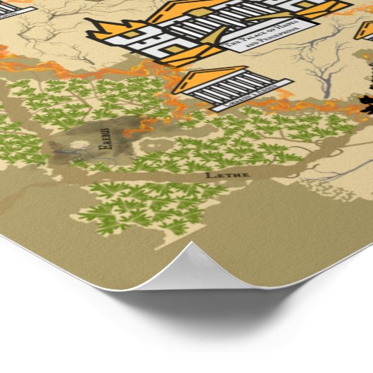 Poster Carte du monde souterrain (Coin)