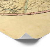 Poster Carte du monde sur la projection mondiale (Coin)