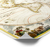Poster Carte du monde vintage (Coin)
