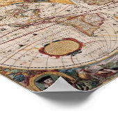 Poster carte du monde vintage (Coin)