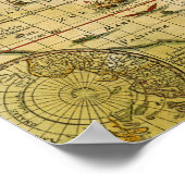 Poster Carte du monde vintage (Coin)