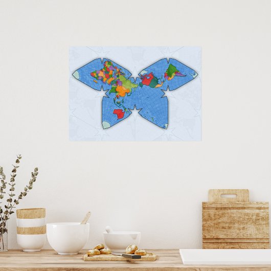 Poster Carte du monde Waterman (Cuisine)