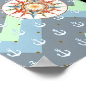 Poster carte du monde zig-zag (Coin)