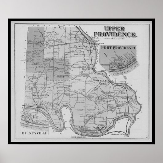 Poster Carte du Mont Clare PA Pennsylvanie 1871 (Devant)
