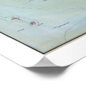 Poster Carte du Mont Desert Island Maine - 1887 (Coin)