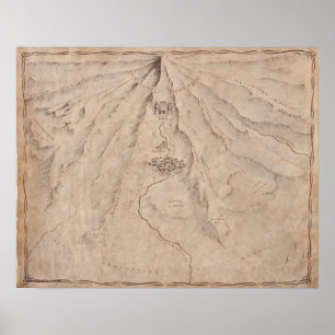 Poster Carte du mont Lonley
