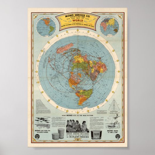 Poster Carte du Motif de vol (Devant)