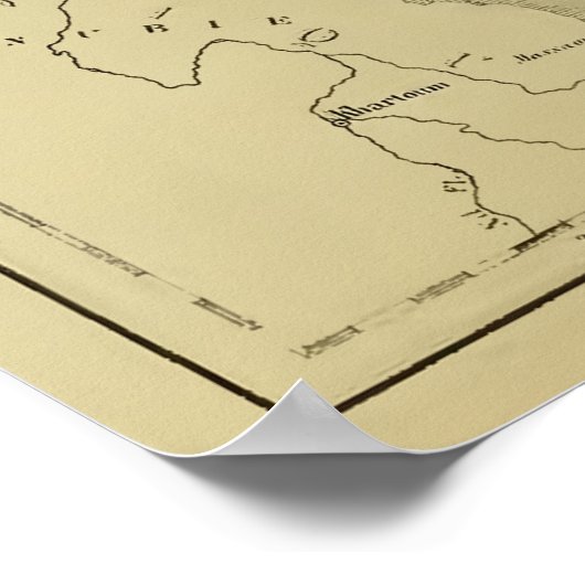 Poster Carte du Moyen-Orient (Coin)