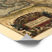 Poster Carte Du Moyen-Orient 1600 (Coin)