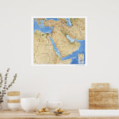 Poster Carte du Moyen-Orient 1993 (Cuisine)