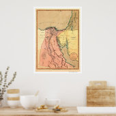 Poster Carte du Moyen-Orient en Égypte - 1800 (Cuisine)