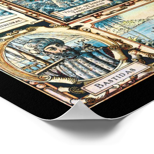 Poster Carte du Panama (Coin)