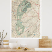 Poster Carte du parc du champ de bataille national du Mon (Cuisine)