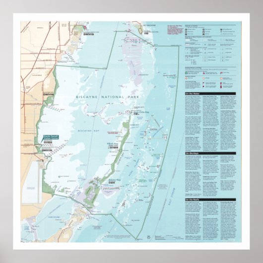 Poster Carte du parc national de Biscayne (2011) (Devant)