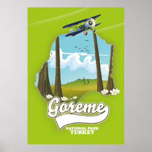 Poster Carte du parc national de Goreme en Turquie