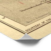 Poster Carte du parc national du Grand Canyon 1926 (Coin)