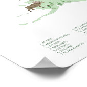 Poster Carte du parc national vert Pépinière de bois Impr (Coin)