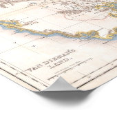 Poster Carte du pays de Van Dieman ou de la Tasmanie (Coin)