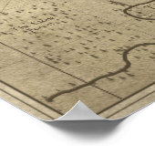 Poster Carte du pays mythique de Milwaukee (Coin)