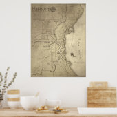 Poster Carte du pays mythique de Milwaukee (Cuisine)