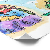 Poster Carte du Pérou (Coin)