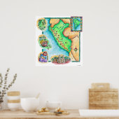 Poster Carte du Pérou (Cuisine)