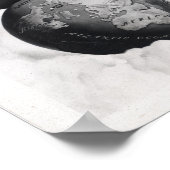 Poster Carte du plan terrestre plat stationnaire et Carré (Coin)