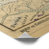 Poster Carte du port de Charleston (Coin)