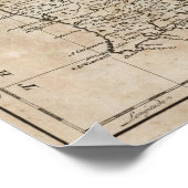 Poster Carte du Portugal (Coin)