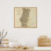 Poster Carte du Portugal Atlas (Cuisine)