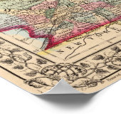 Poster Carte du Québec par Mitchell (Coin)