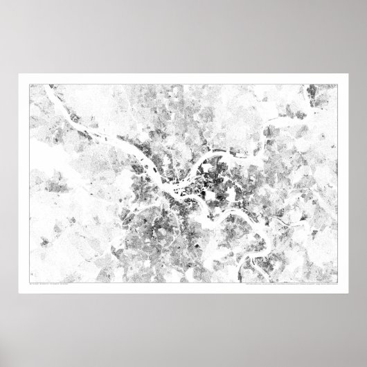 Poster Carte du recensement de Pittsburgh (Devant)