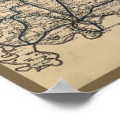 Poster Carte du réseau ferroviaire de l'Indiana, vers 189 (Coin)