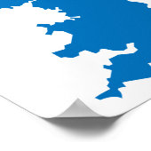 Poster Carte du Royaume-Uni (Coin)