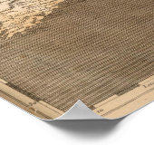 Poster Carte du Royaume-Uni par Arrowsmith (Coin)