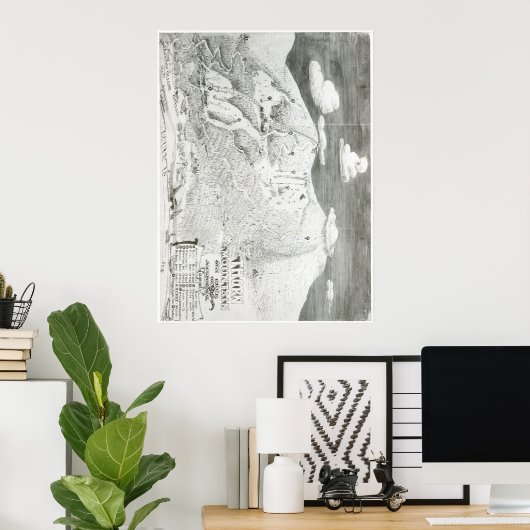 Poster Carte du sentier Thorn Mountain 1949 (Bureau à domicile)