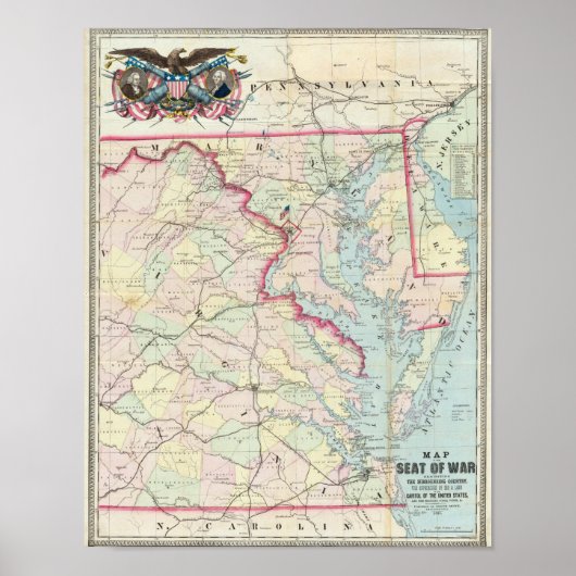 Poster Carte Du Siège De Guerre (Devant)