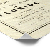 Poster Carte Du Siège De Guerre En Floride (Coin)