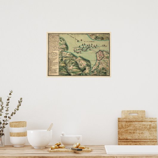 Poster Carte du siège du Québec (Cuisine)