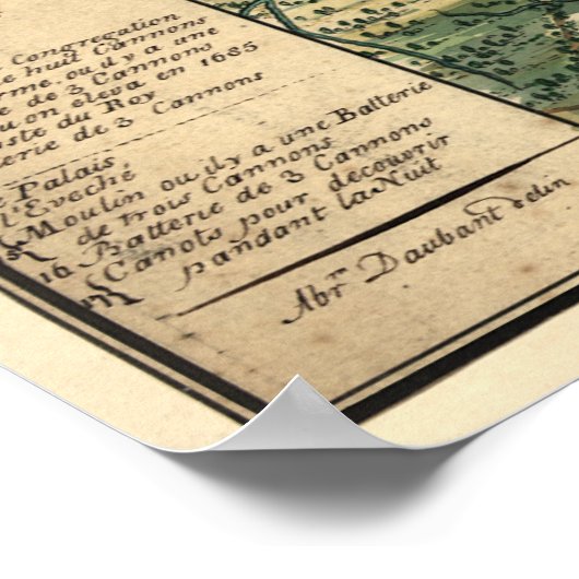 Poster Carte du siège du Québec (Coin)