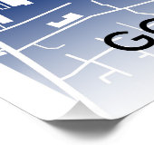 Poster Carte du stade de Goodison Park - Accueil d'Everto (Coin)